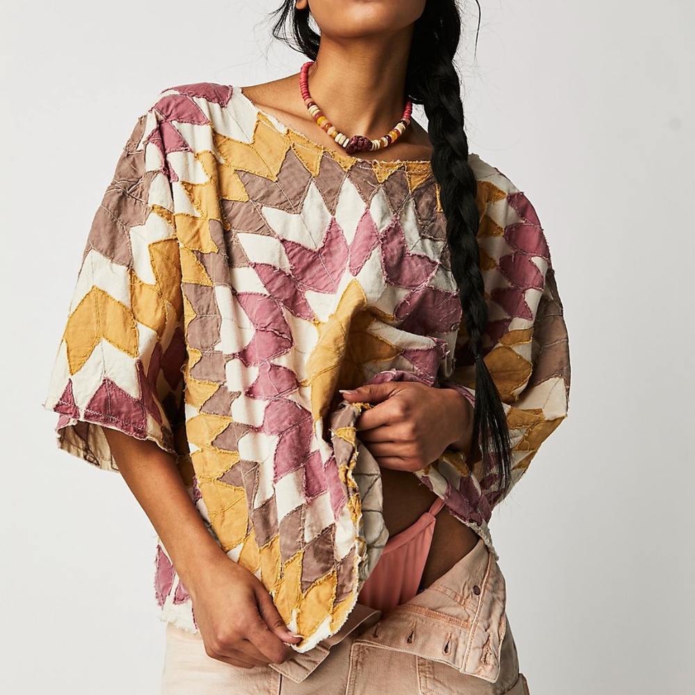 Magnolia Pearl Quiltwork Matilda Top in Echo